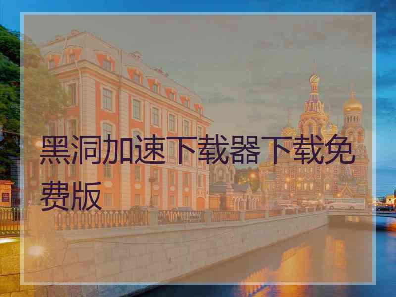 黑洞加速下载器下载免费版