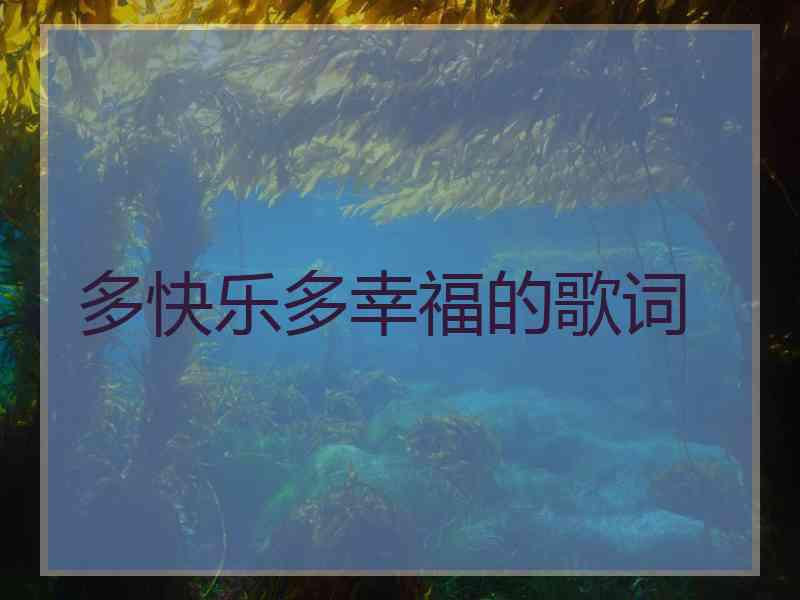 多快乐多幸福的歌词
