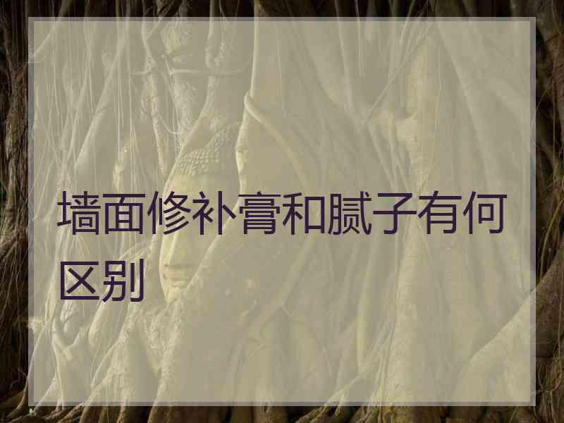 墙面修补膏和腻子有何区别