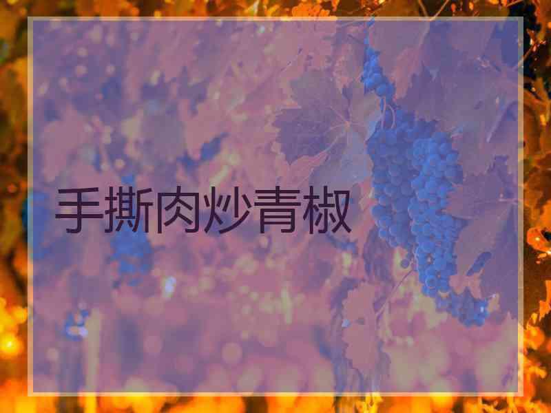 手撕肉炒青椒