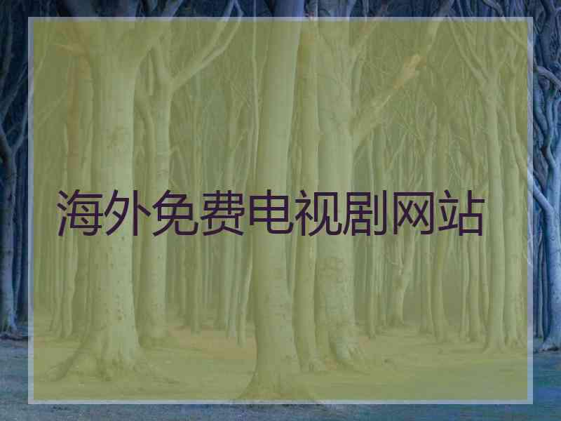 海外免费电视剧网站