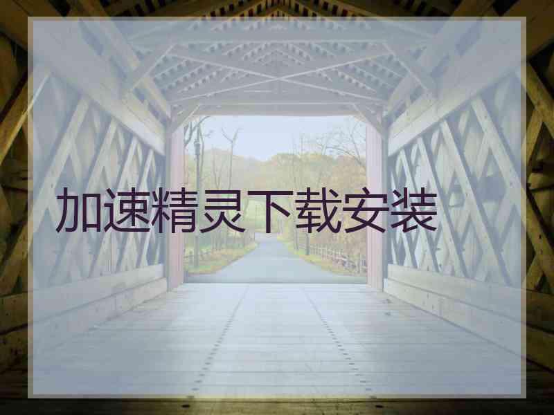 加速精灵下载安装