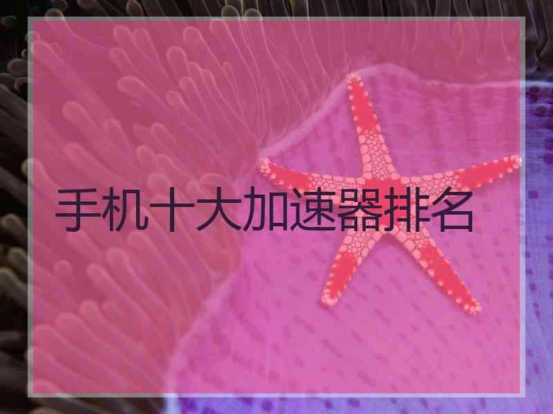 手机十大加速器排名