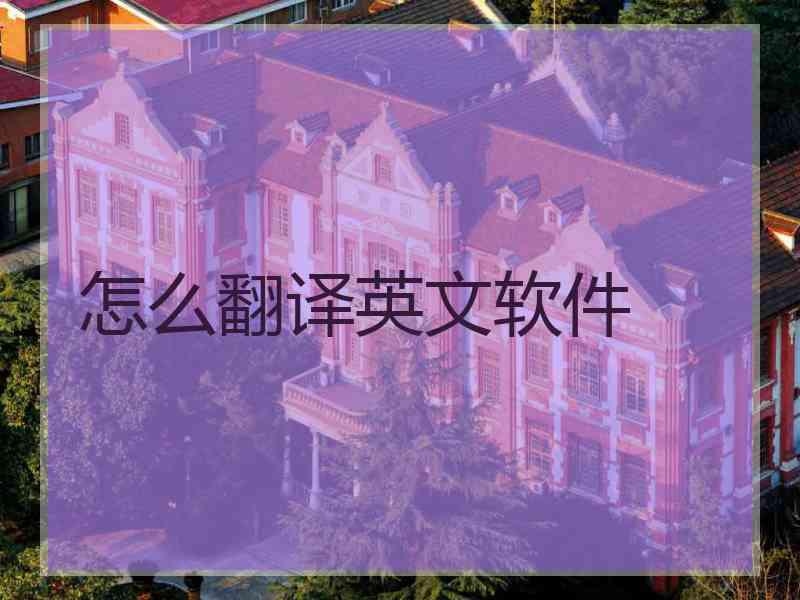 怎么翻译英文软件