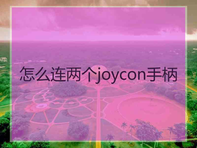 怎么连两个joycon手柄