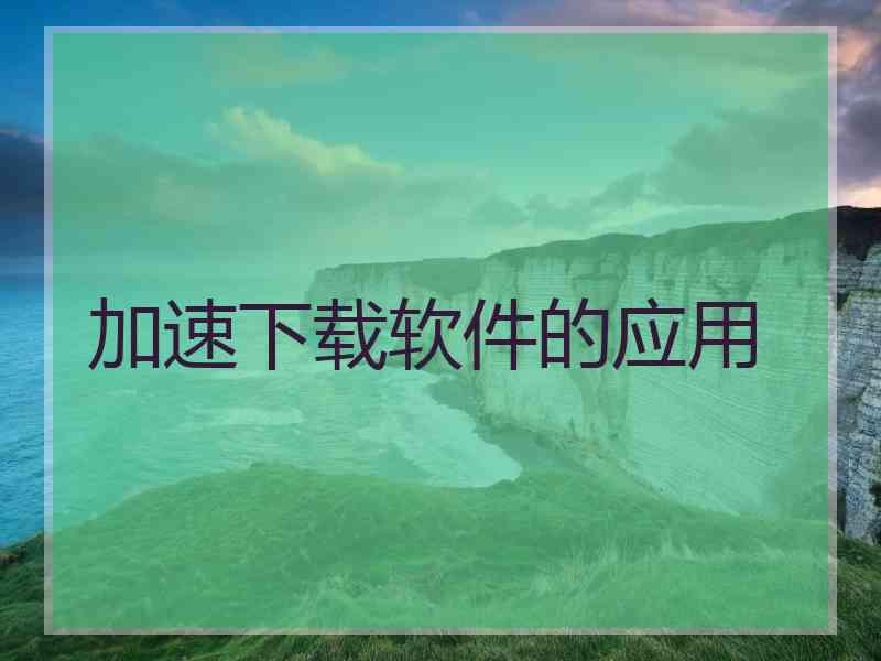 加速下载软件的应用