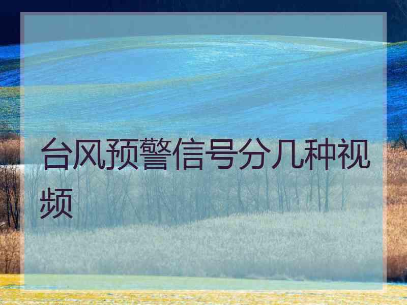 台风预警信号分几种视频