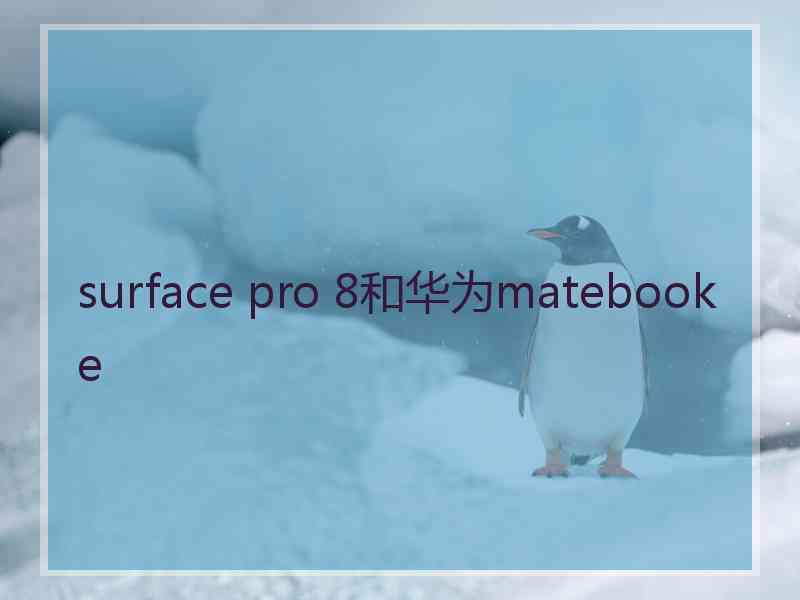 surface pro 8和华为matebook e