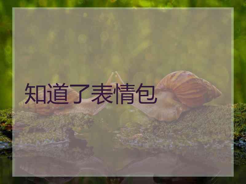 知道了表情包