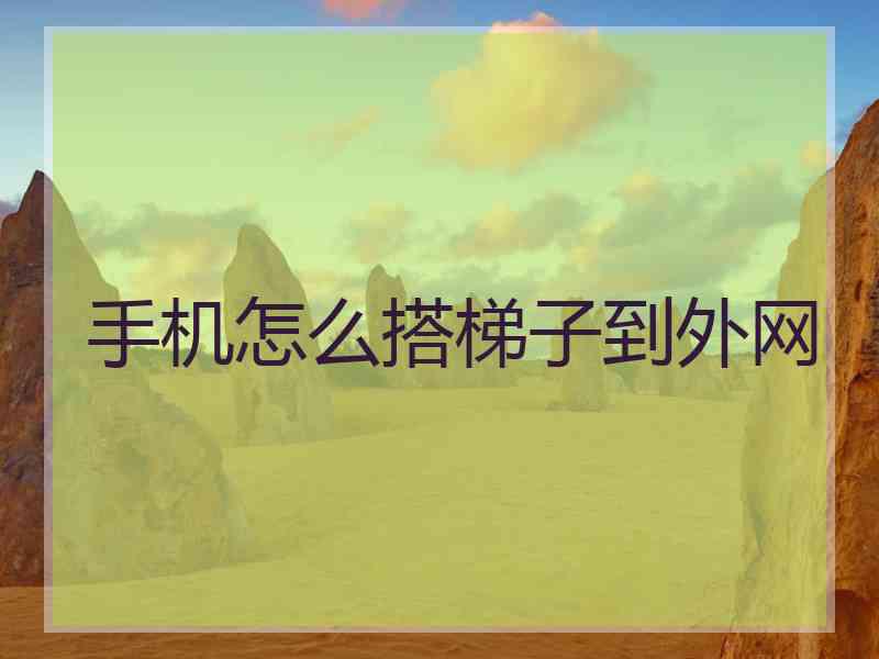 手机怎么搭梯子到外网
