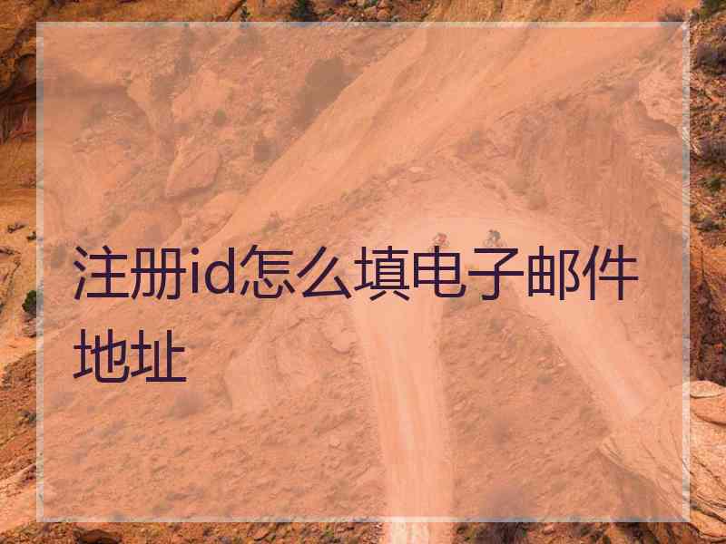 注册id怎么填电子邮件地址