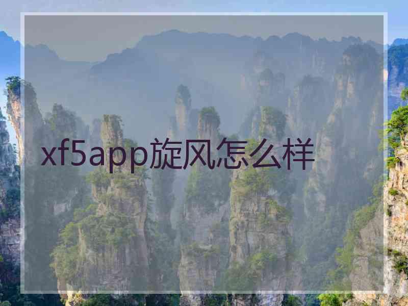xf5app旋风怎么样