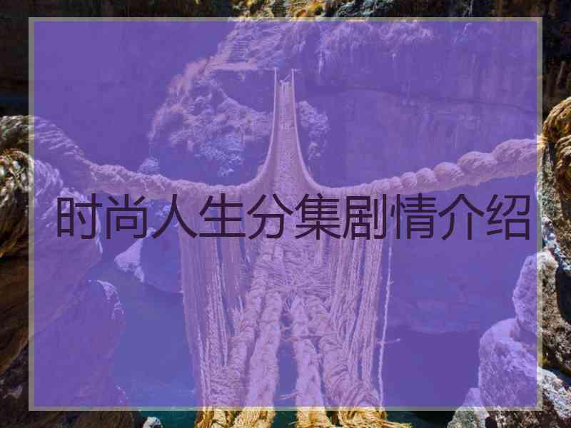 时尚人生分集剧情介绍