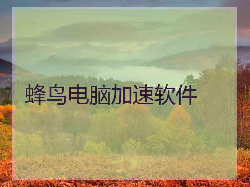 蜂鸟电脑加速软件