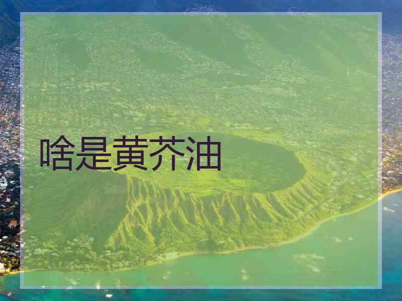 啥是黄芥油