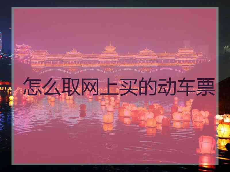 怎么取网上买的动车票
