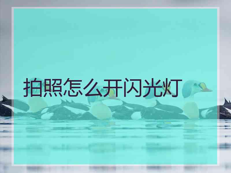 拍照怎么开闪光灯