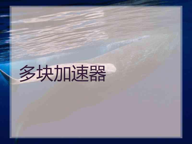 多块加速器