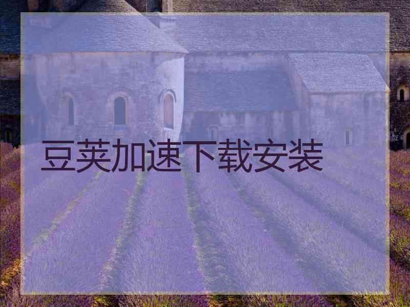豆荚加速下载安装