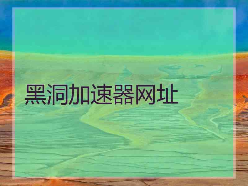黑洞加速器网址
