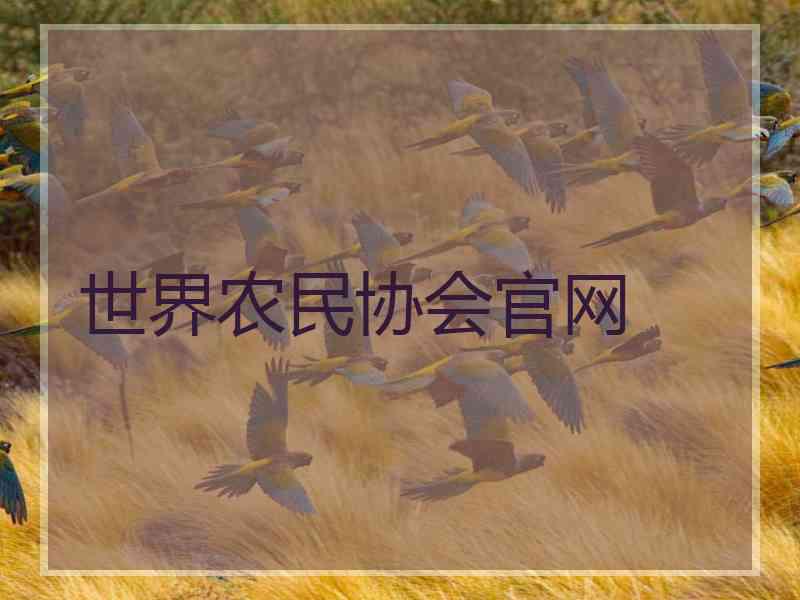 世界农民协会官网