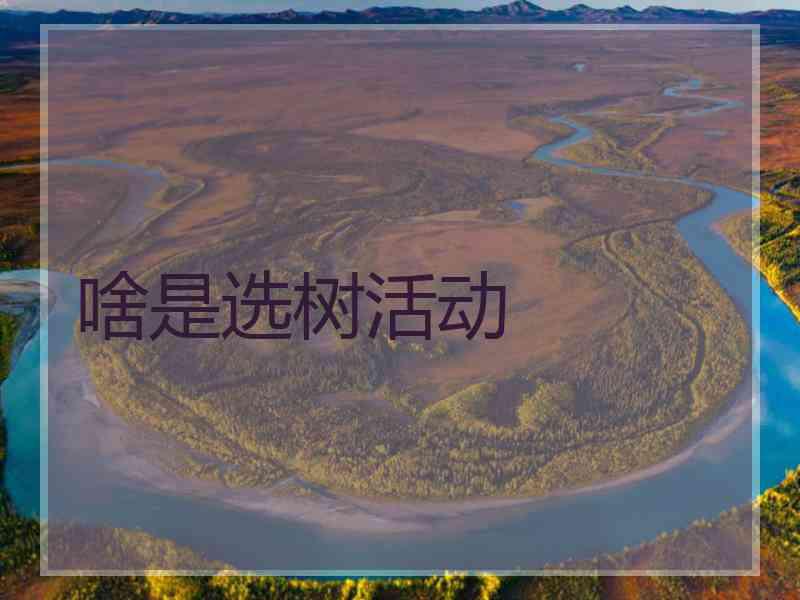 啥是选树活动