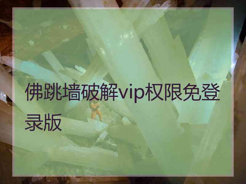 佛跳墙破解vip权限免登录版