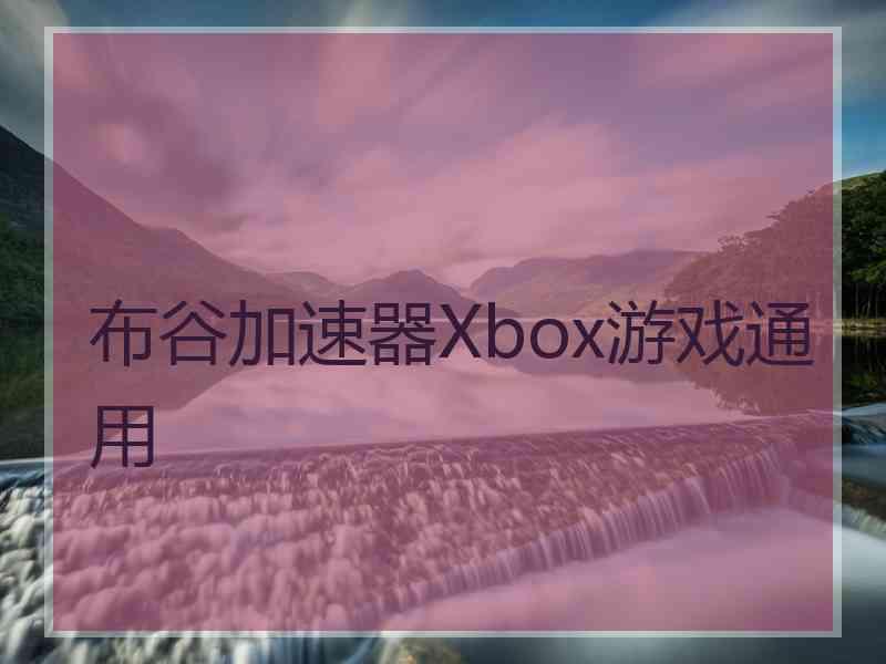 布谷加速器Xbox游戏通用