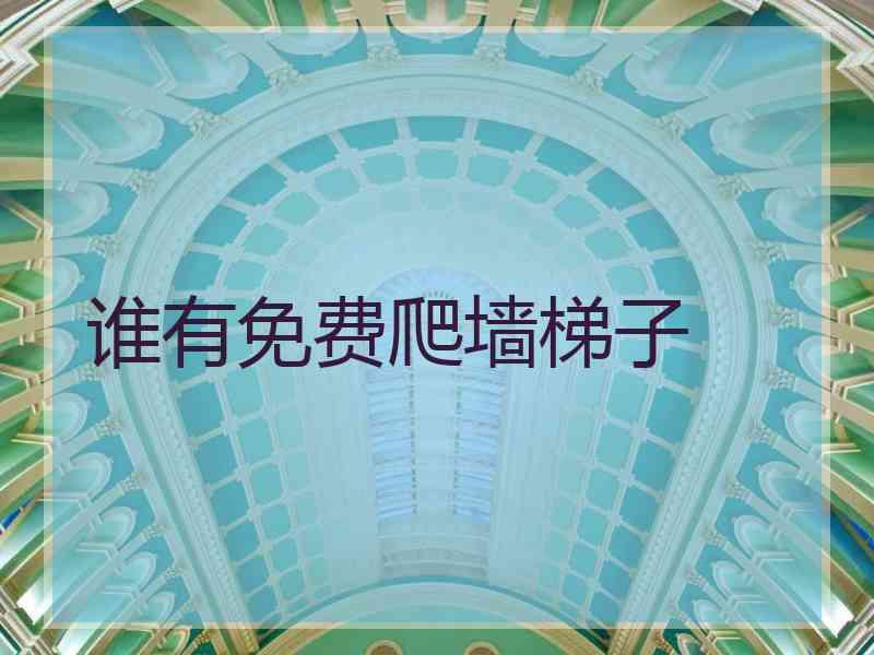 谁有免费爬墙梯子