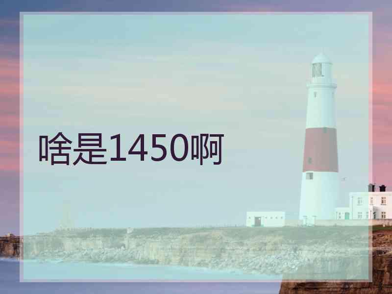 啥是1450啊