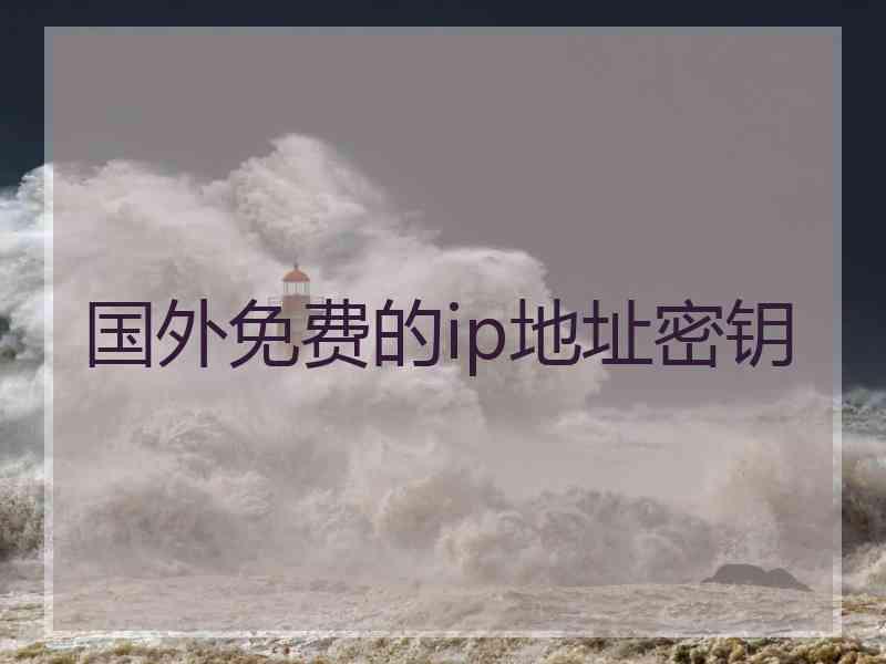 国外免费的ip地址密钥