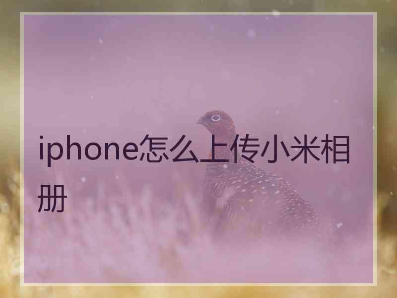 iphone怎么上传小米相册