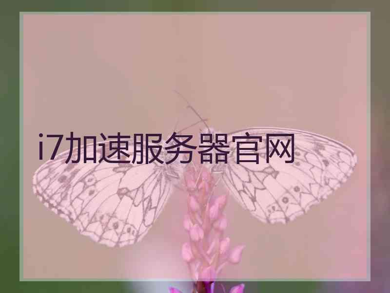 i7加速服务器官网