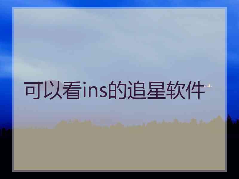 可以看ins的追星软件