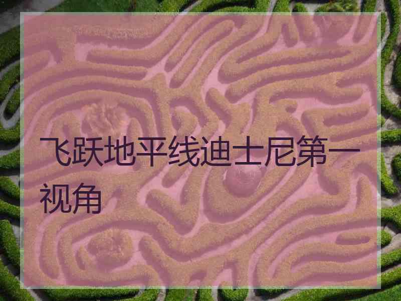 飞跃地平线迪士尼第一视角