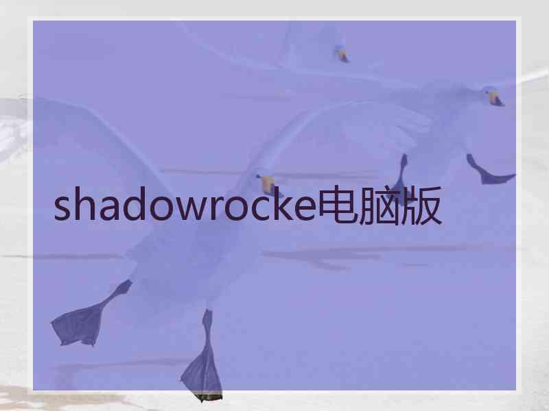 shadowrocke电脑版