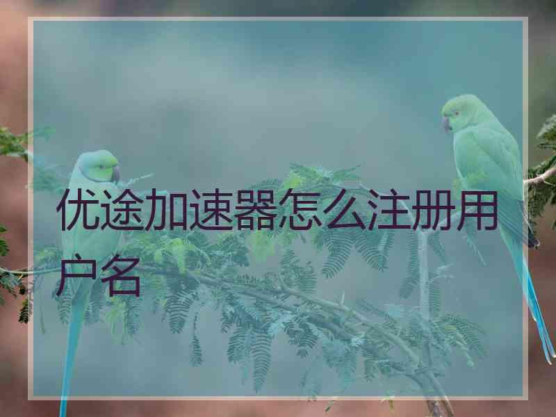 优途加速器怎么注册用户名