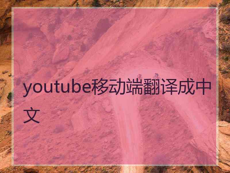 youtube移动端翻译成中文