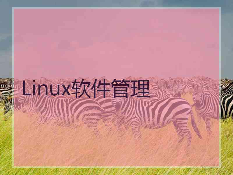 Linux软件管理