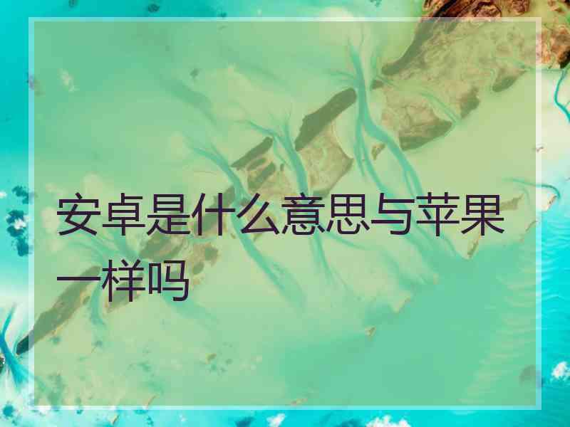 安卓是什么意思与苹果一样吗
