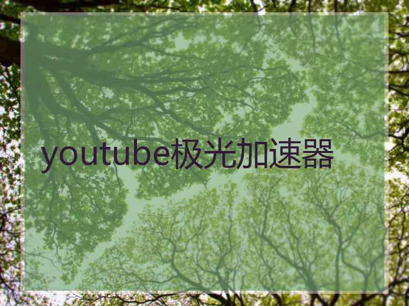 youtube极光加速器