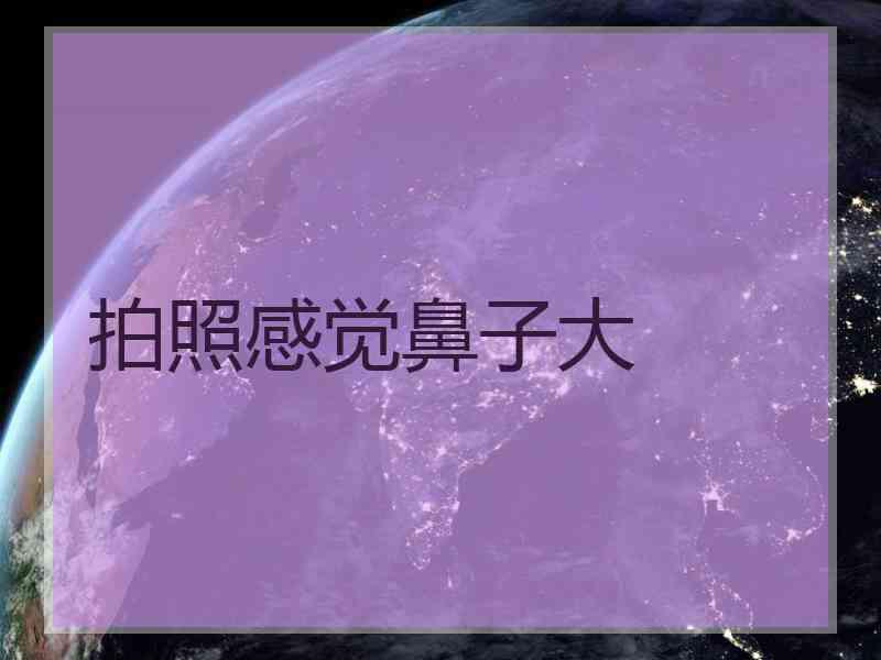 拍照感觉鼻子大