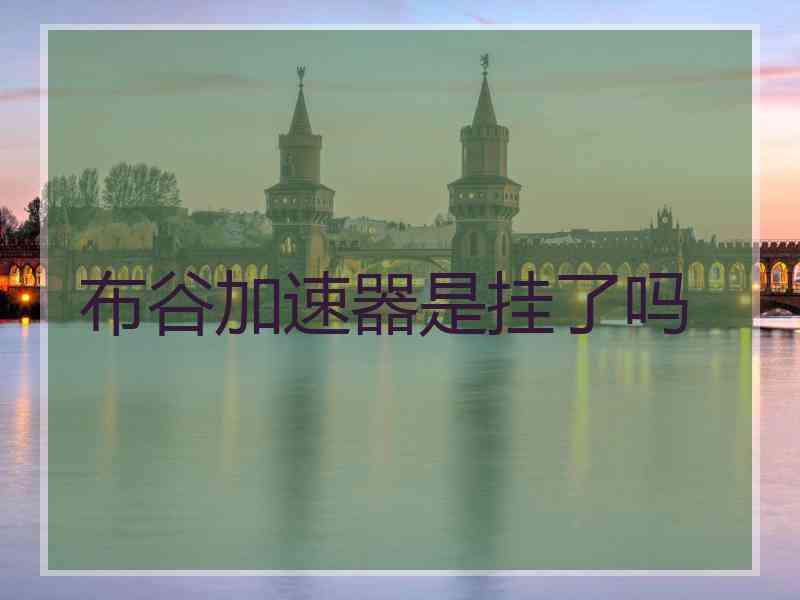 布谷加速器是挂了吗