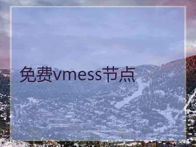 免费vmess节点