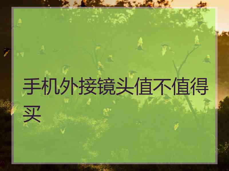 手机外接镜头值不值得买