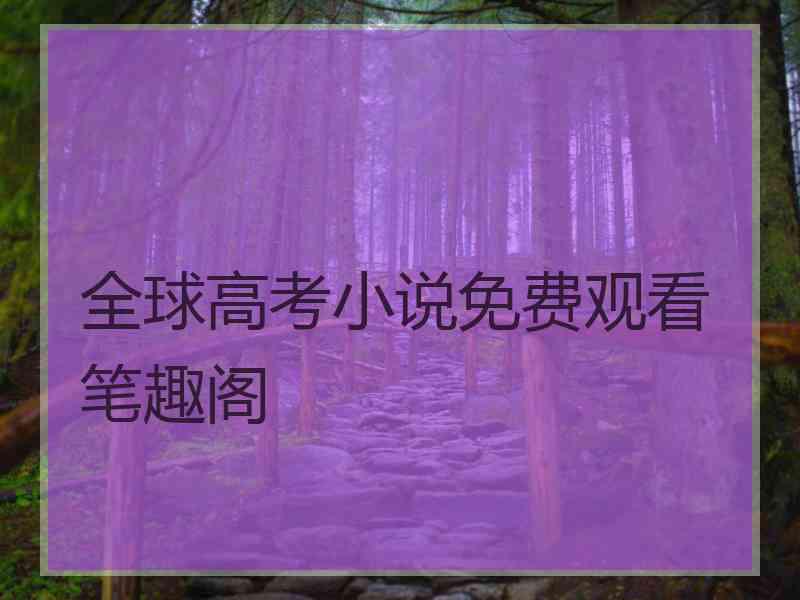 全球高考小说免费观看笔趣阁