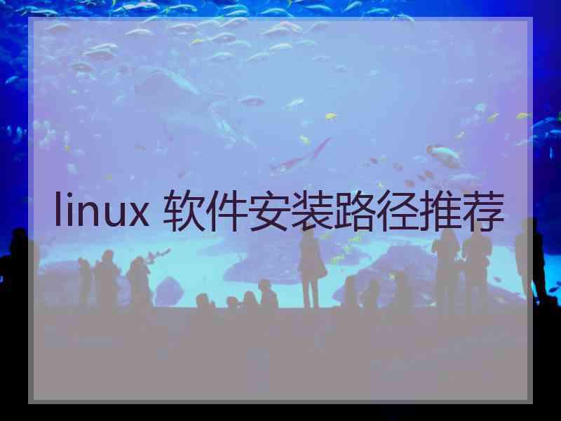 linux 软件安装路径推荐