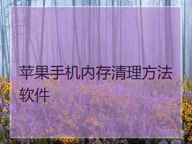 苹果手机内存清理方法软件
