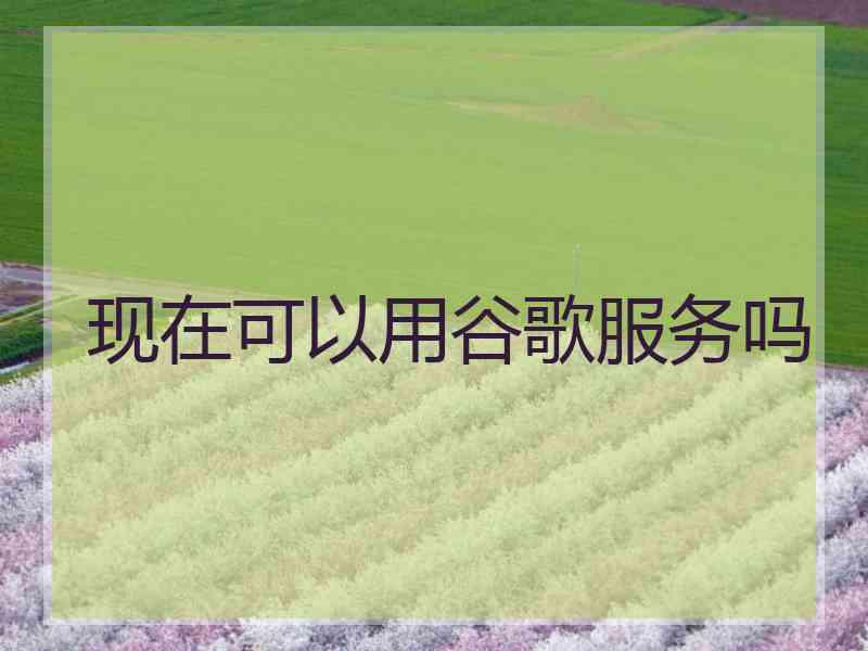 现在可以用谷歌服务吗