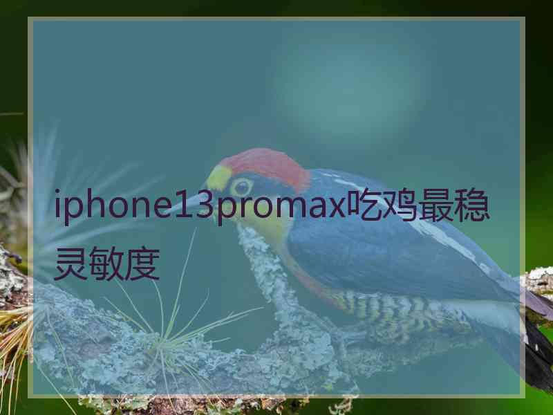 iphone13promax吃鸡最稳灵敏度